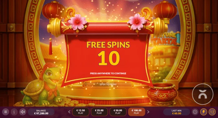 Fortune Tarta - Free Spins ट्रिगर